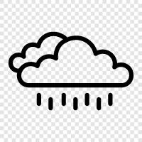 Thunderstorms, Rain, Weather, Clouds icon svg