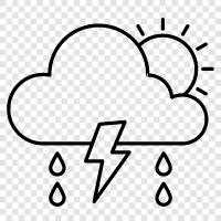 thunderstorms, rain, weather, thunder icon svg