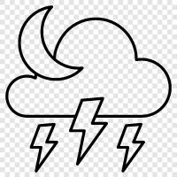 thunderstorms, weather, lightning, storm icon svg