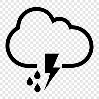 thunderstorms, rain, lightning, thunder icon svg