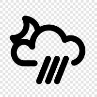 thunderstorms, rain, light rain, thunder and lightning icon svg