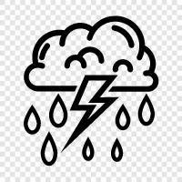 thunderstorms, rain, thunder, rainstorm icon svg