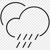 thunderstorms, rainfall, clouds, thunder icon svg