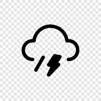 thunderstorms, lightning, storm, weather icon svg