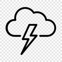 thunderstorms, weather, climate, lightning rods icon svg