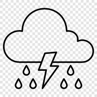 thunderstorms, rainstorms, severe thunderstorms, severe thunderstorm watch icon svg