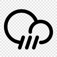 Thunderstorms, Umbrellas, Raincoat, Weather icon svg