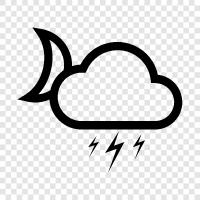 thunderstorms, lightning, electric, storm icon svg