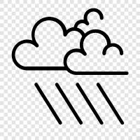 thunderstorms, rainfall, clouds, thunder icon svg