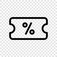 Ticket, Discount, Tickets, Cheap icon svg