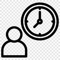 time at work, working hours, overtime, flexible hours icon svg