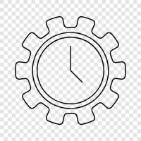 time, alarm, GMT, digital icon svg