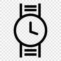 time, wristwatch, watch band, watch face icon svg