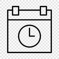 time, date, day, week icon svg