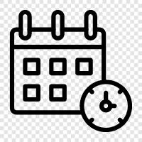 time, schedule, time table, daily icon svg