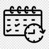 time, appointment, daily, weekly icon svg