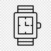 time, watch face, watch band, watch hands icon svg