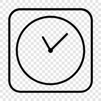 time, minute, second, clock icon svg