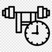 time for a workout, working out, time, workout time icon svg