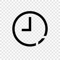 Zeit, digital, analog, Uhr symbol