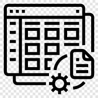 Zaman yönetimi yazılımı, proje yönetimi yazılımı, zaman yönetimi için yazılım ikon svg