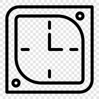 Zeit, Zeitzone, Wecker, Digitaluhr symbol