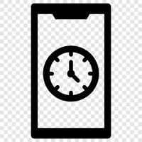 mobil zaman, hareket halindeyken zaman, mobil zaman yönetimi ikon svg