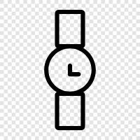 time, watch, timepiece, wristwatch features icon svg