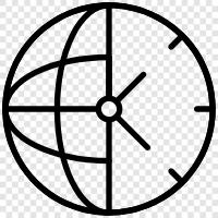 zaman, bölge, zaman dilimi, GMT ikon svg
