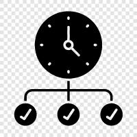zaman, zaman dilimleri, kronolojik düzen, doğrusal düzen ikon svg