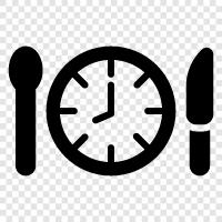 Zeit zum Essen symbol