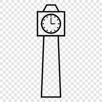 Zeit, Glocke, Uhr, Uhrturm symbol