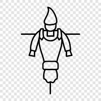 Tin Man, Wizard of Oz, Scarecrow icon svg