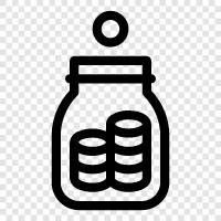 tips, donation, donation jar, tips for donors icon svg