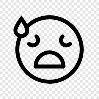 tired face, tired expressions, tired emoji, tired smile icon svg