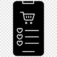 todo list, tobuy list, shopping list, grocery list icon svg