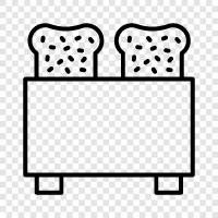 toaster oven, bread, breakfast, breakfast sandwich icon svg