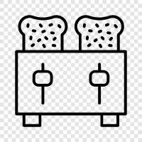 Toaster, Backofen, Toast, Toastbrot symbol