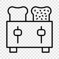 toaster oven, broil, toasting, oven icon svg