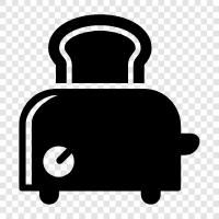 toaster oven, bread, bagel, pastries icon svg