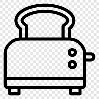 toaster oven, bread, baguette, bread maker icon svg