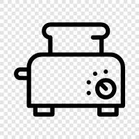 toaster oven, bread, sandwich, bread maker icon svg