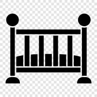 toddler bed, baby bed, crib bed, twin bed icon svg