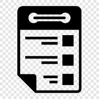 todo list, list of things to do, checklist, todo icon svg