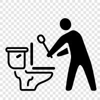 toilet bowl cleaning, toilet cleaner, toilet brush, Toilet cleaning icon svg