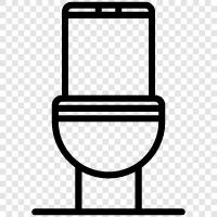 Toilet paper, Toilet seat, Toilet cleaner, Toilet brush icon svg
