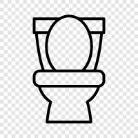 Toilet paper, Toilet cleaner, Toilet seat, Toilet brush icon svg