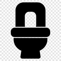 Toilet paper, Toilet seat, Toilet cleaner, Toilet brush icon svg