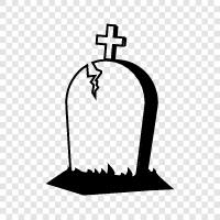 tombstone, memorial, headstone, epitaph icon svg