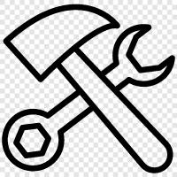 Werkzeug, Werkzeugkasten, Werkzeuggürtel, Werkzeugsatz symbol